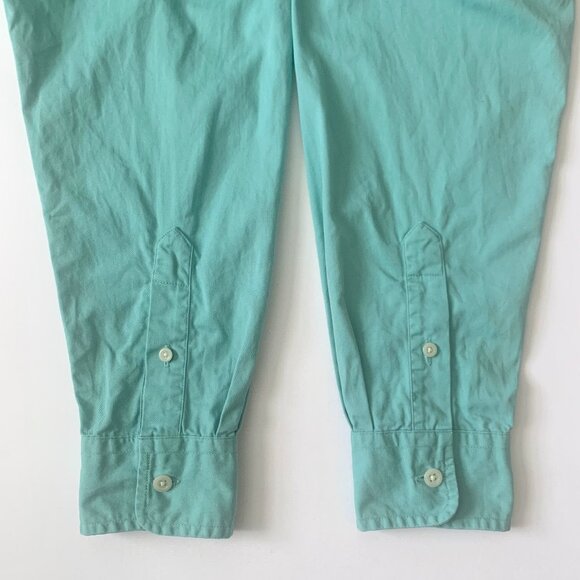 Ralph Lauren Dress Shirt Teal Polo Pony Horse Coastal Grandma Prep Academia - Picture 9 of 11